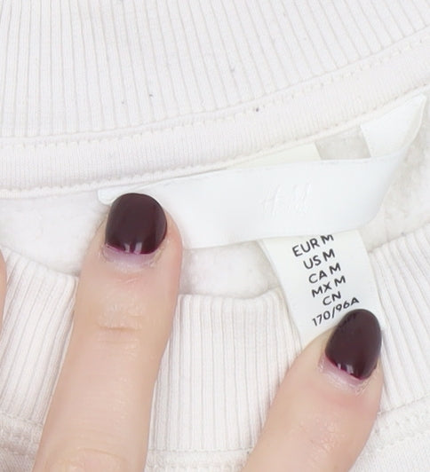 H&M Women White Salt Lake City Pullover Sweatshirt Size 12
