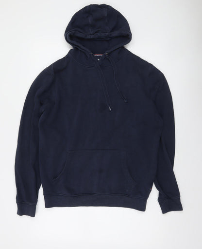 U.S. Polo Assn. Men Blue Pullover Logo Hoodie Size M