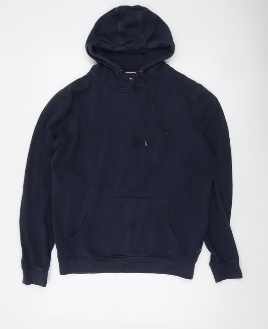 U.S. Polo Assn. Men Blue Pullover Logo Hoodie Size M