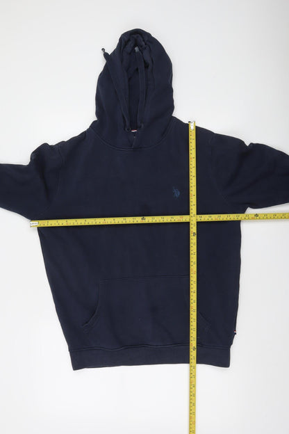 U.S. Polo Assn. Men Blue Pullover Logo Hoodie Size M