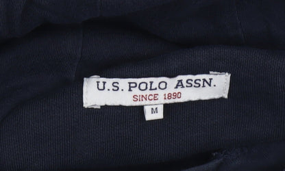 U.S. Polo Assn. Men Blue Pullover Logo Hoodie Size M