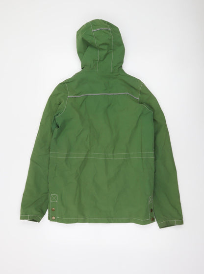 Peter Storm Boys Green Hooded Parka Coat - Size 13 Years, Lined Outdoor Jacket