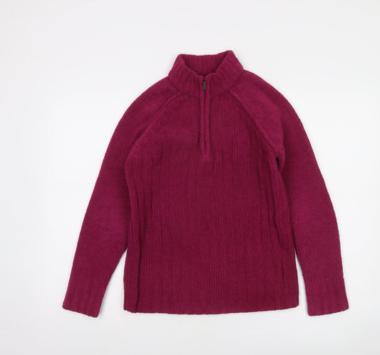 Womens UK Size 8 Peter Storm Purple Half Zip Jumper