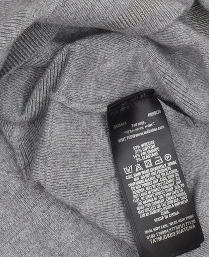 Ted Baker Men's Grey M Cable-Knit Crew Neck Pullover Jumper
