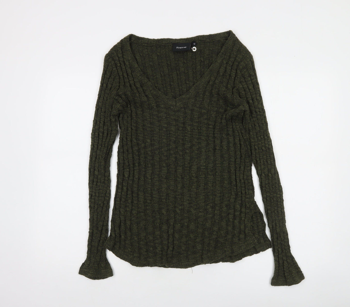 Womens UK Size 12 Firetrap Green Pullover Jumper