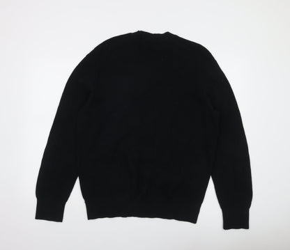 AllSaints Men's Black Wool Crew Neck Jumper XL