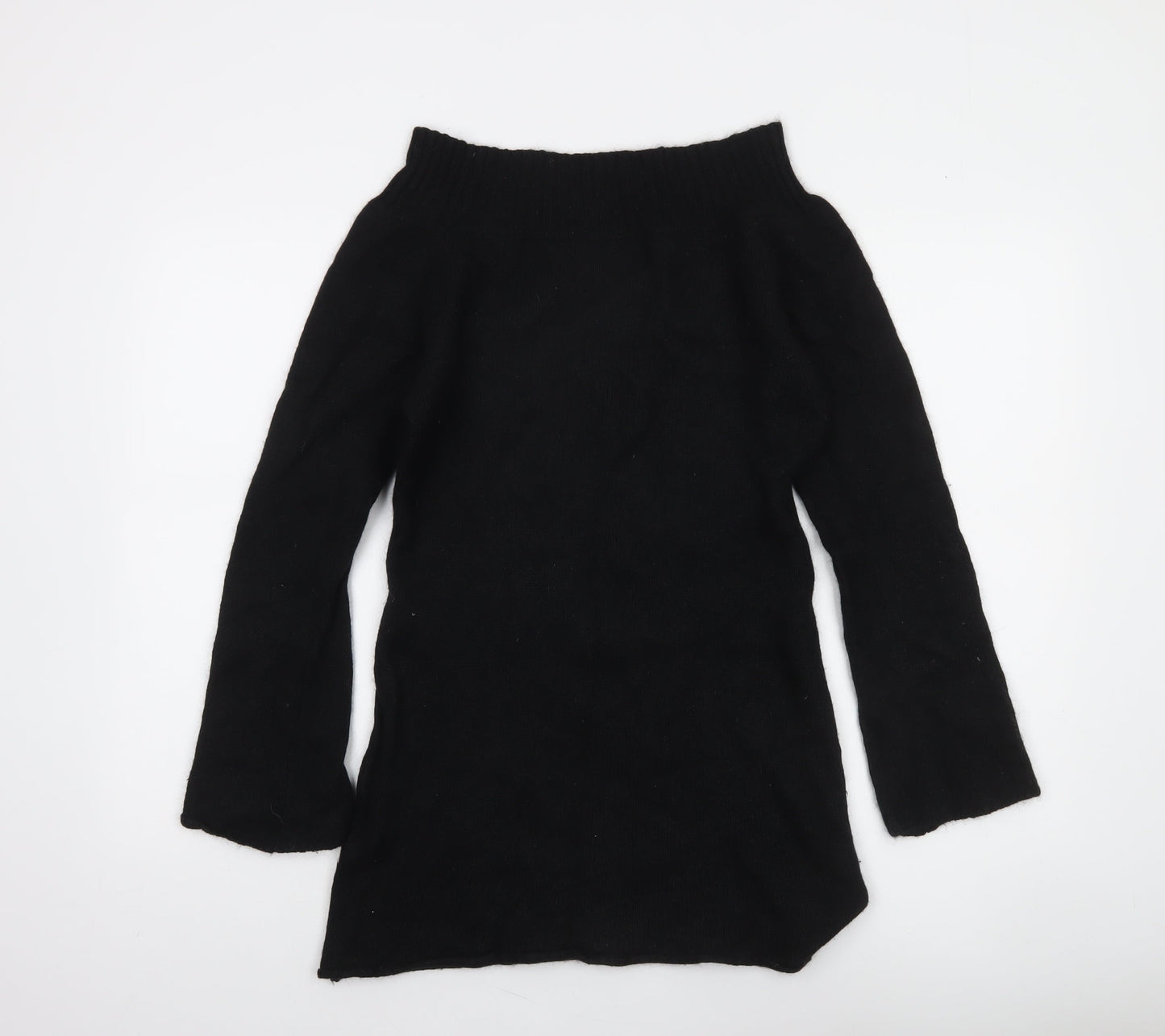 ONLY Women's Black Boat Neck 3/4 Sleeve Pullover Jumper Size L
