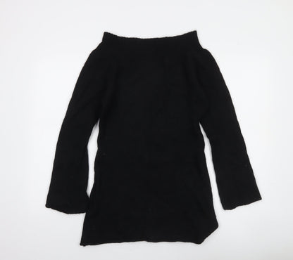 ONLY Women's Black Boat Neck 3/4 Sleeve Pullover Jumper Size L