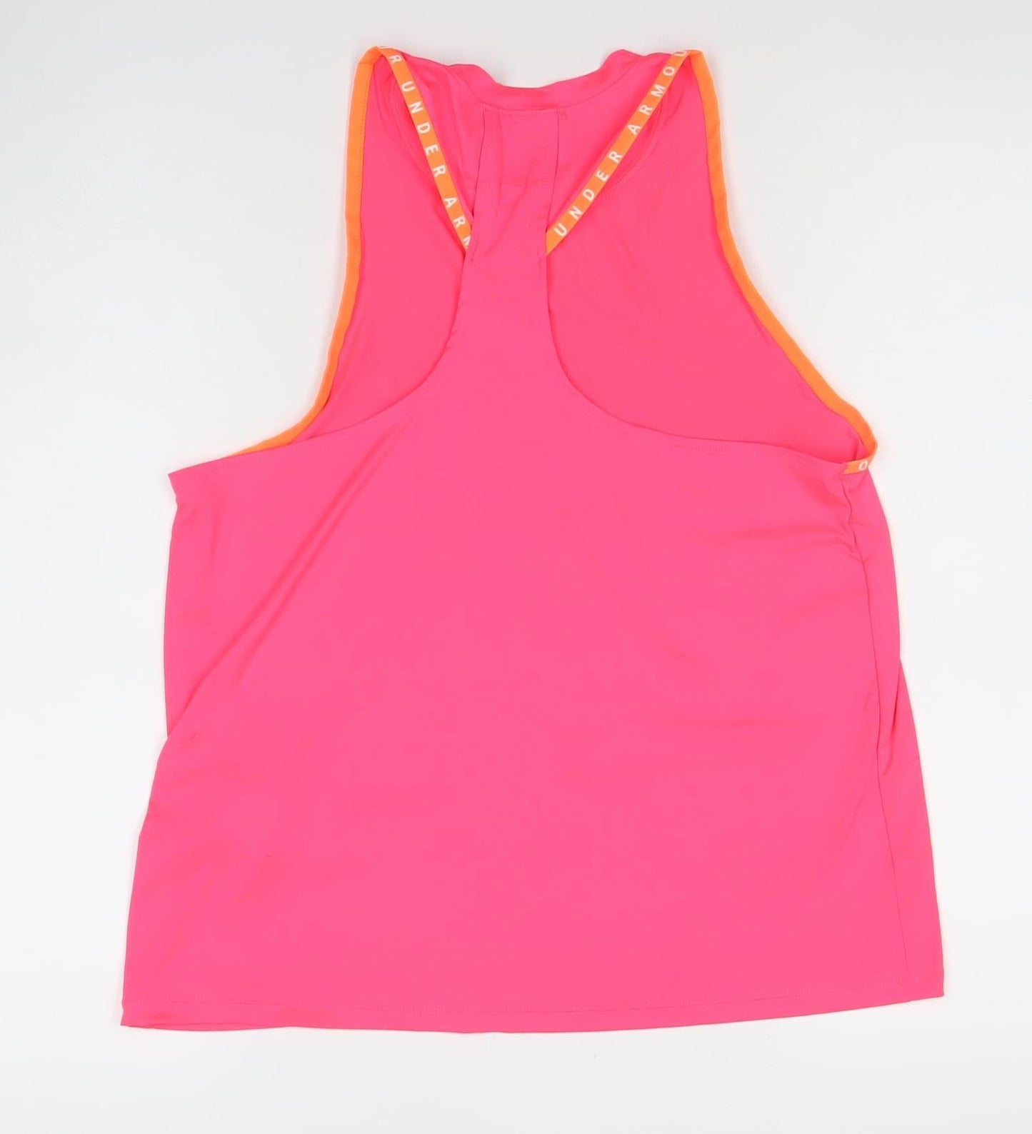 Under Armour Womens Pink Medium Racerback Tank Top Athletic Fit