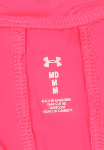 Under Armour Womens Pink Medium Racerback Tank Top Athletic Fit