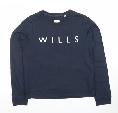 Womens UK Size 12 Jack Wills Blue Pullover Sweatshirt