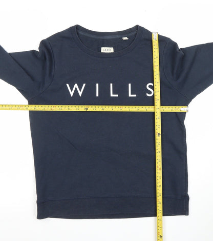 Womens UK Size 12 Jack Wills Blue Pullover Sweatshirt