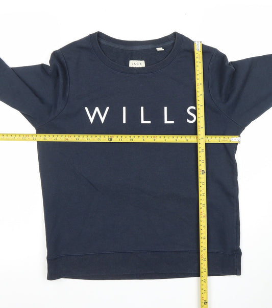 Womens UK Size 12 Jack Wills Blue Pullover Sweatshirt