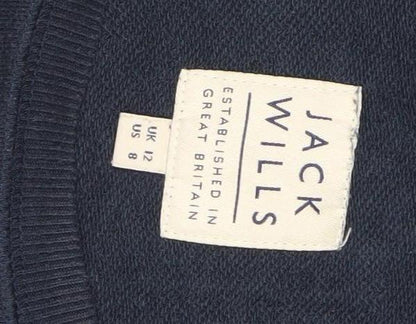 Womens UK Size 12 Jack Wills Blue Pullover Sweatshirt