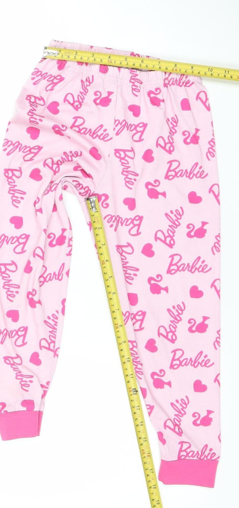 Character Girls Pink Barbie Pyjama Pants 7-8 Years Polyester Loungewear