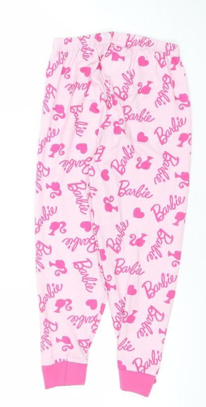 Character Girls Pink Barbie Pyjama Pants 7-8 Years Polyester Loungewear
