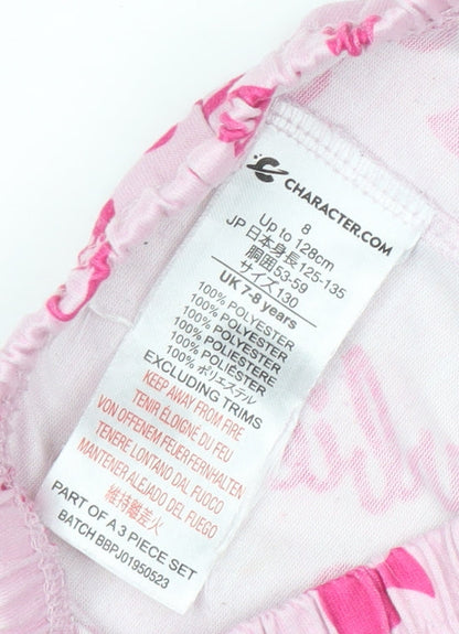 Character Girls Pink Barbie Pyjama Pants 7-8 Years Polyester Loungewear