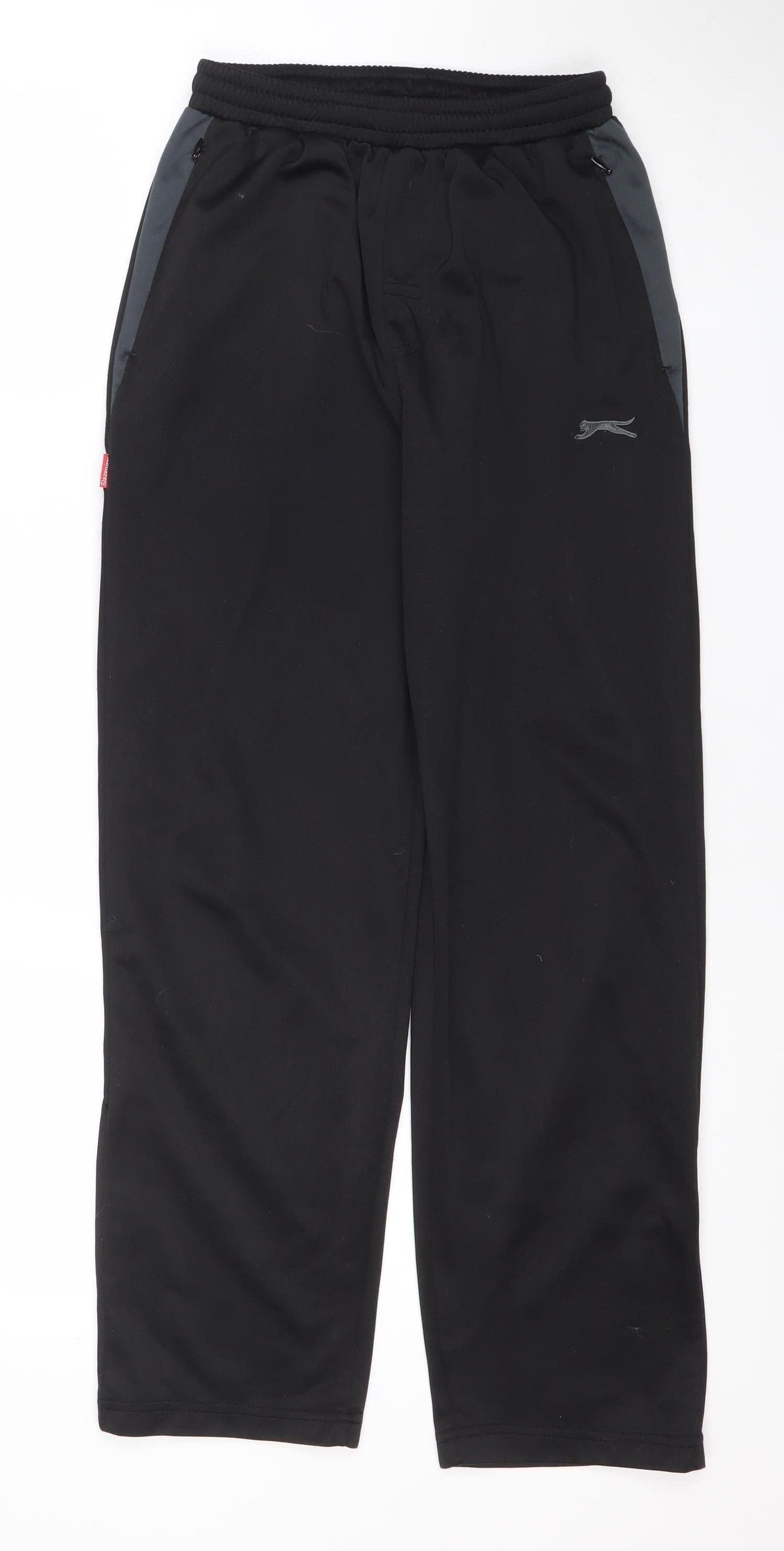 Slazenger Boys Black 7 Years Track Pants Lightweight Quick Dry Activewear