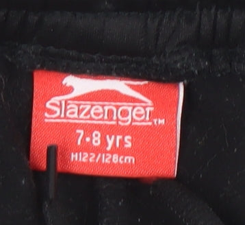 Slazenger Boys Black 7 Years Track Pants Lightweight Quick Dry Activewear
