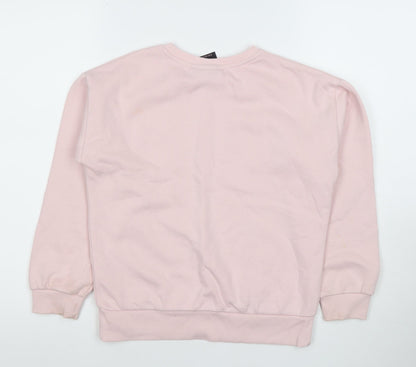 Pineapple Dance Studios Girls Pink Glitter Logo Sweatshirt 10-11 Years