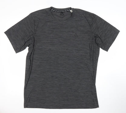Adidas Men’s Grey Short Sleeve Athletic T-Shirt Size L