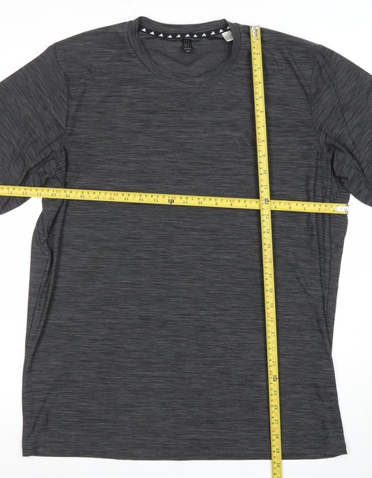 Adidas Men’s Grey Short Sleeve Athletic T-Shirt Size L