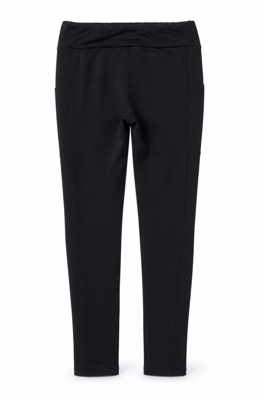 Front view of Dunnes Women's Black 26in Waist Leggings Activewear Trousers