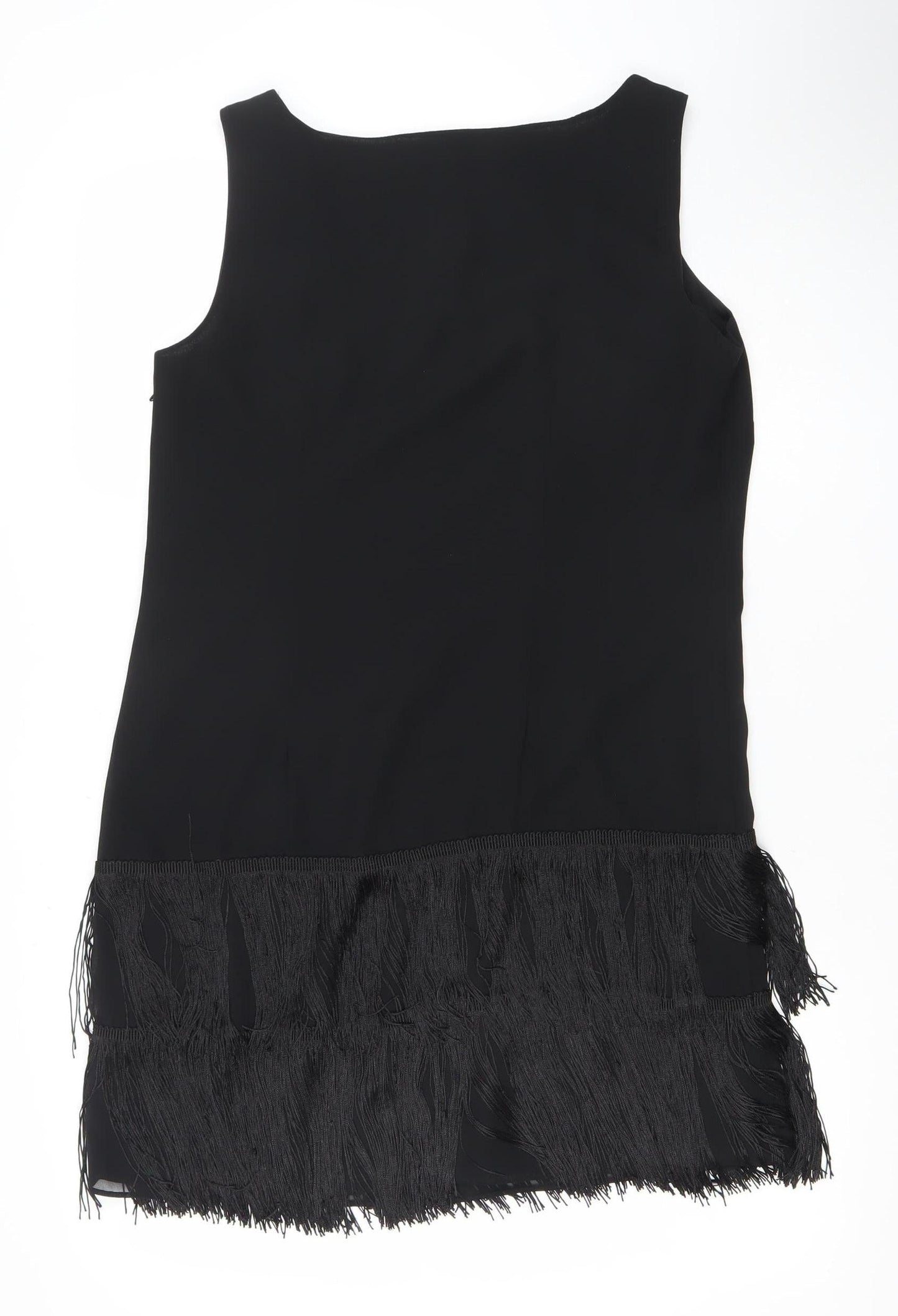 Principles by Ben de Lisi Women's Black Size 12 Fringe Sequin Shift Dress