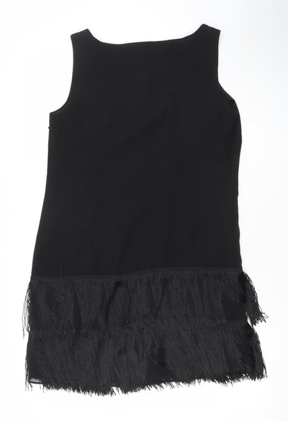 Principles by Ben de Lisi Women's Black Size 12 Fringe Sequin Shift Dress