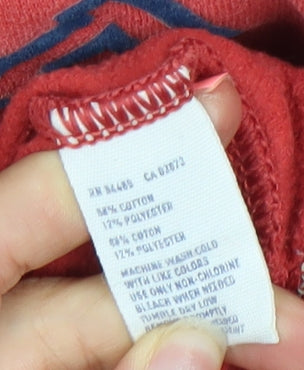 American Eagle Outfitters Men's Red Pullover Hoodie L Graphic Fleece