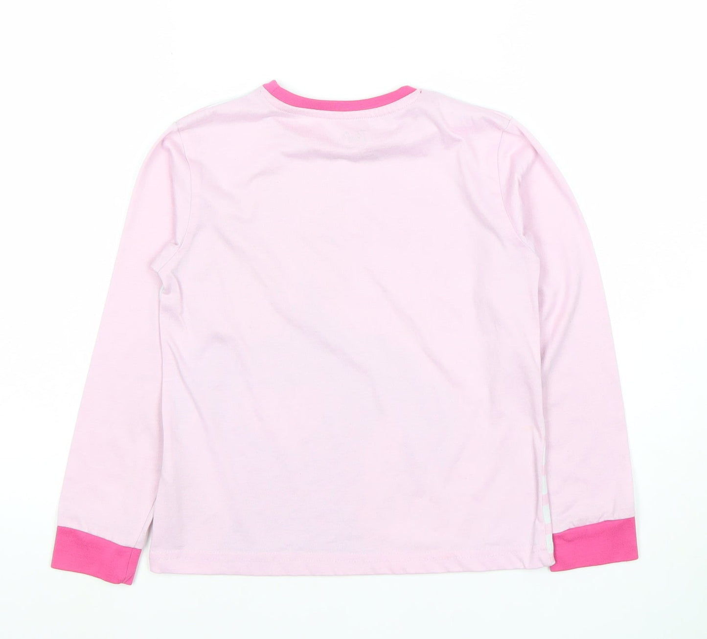 Barbie Girls Pink Long Sleeve Pyjama Top 7-8 Years Graphic Nightwear