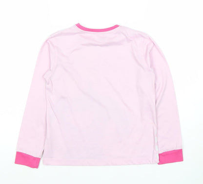 Barbie Girls Pink Long Sleeve Pyjama Top 7-8 Years Graphic Nightwear
