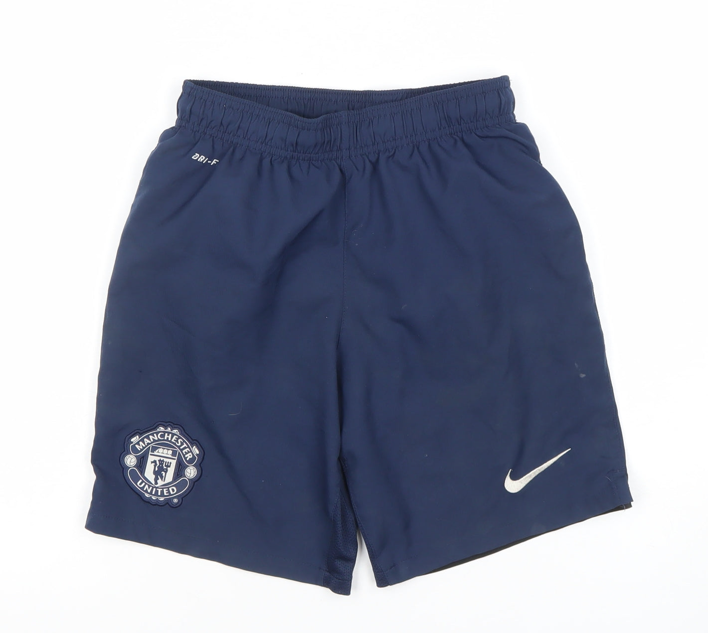 Nike Boys Navy Blue Manchester United Dri-FIT Athletic Shorts Size M 10-12 Years