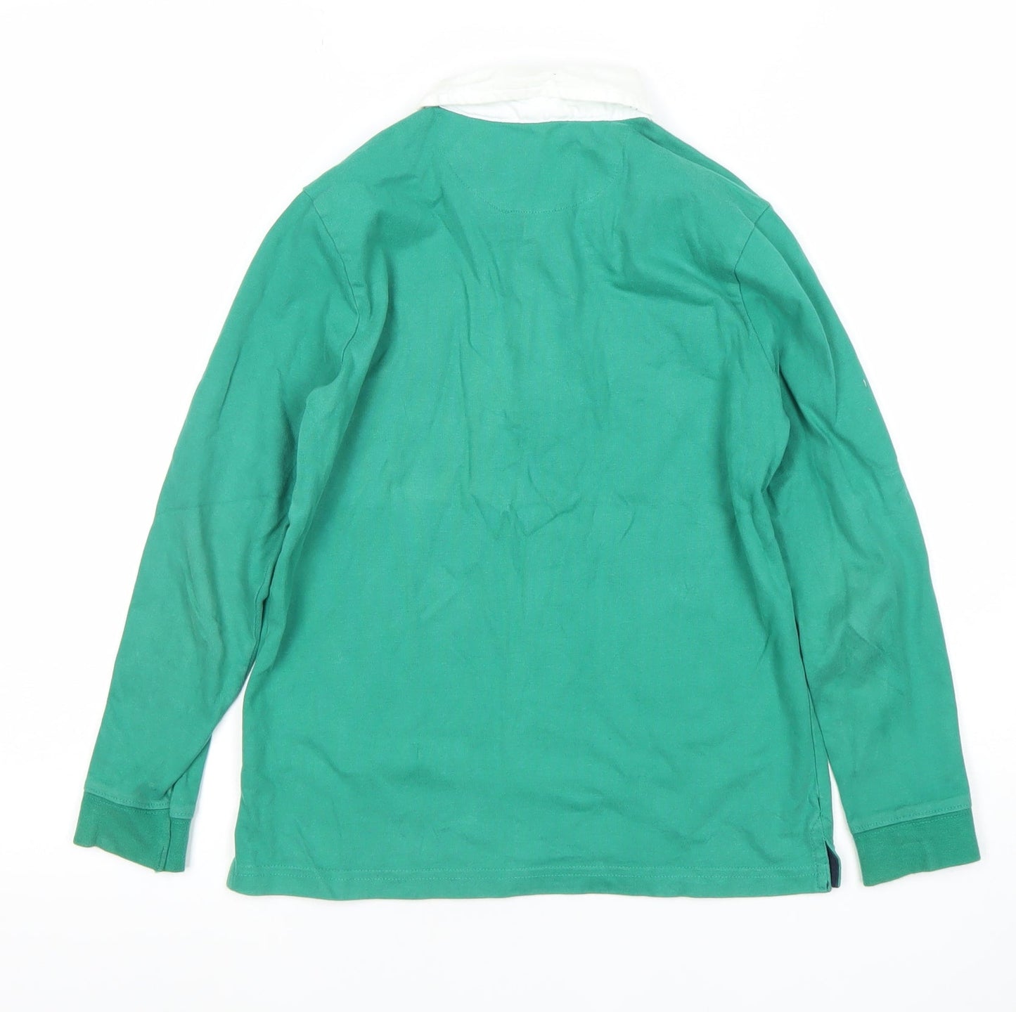 St. Bernard Boys Green Rugby Team Long Sleeve Polo Shirt 8-9 Years