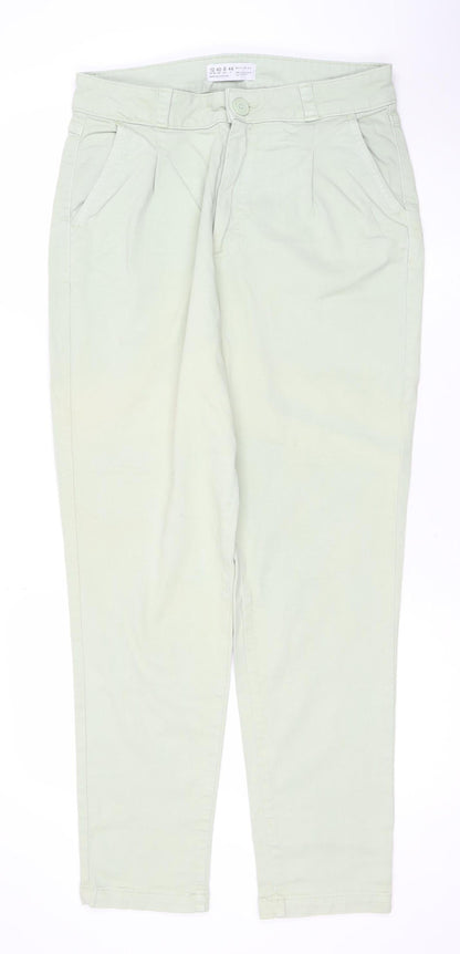 Primark Women’s Green Tapered Jeans Size 12 Regular Stretch Denim