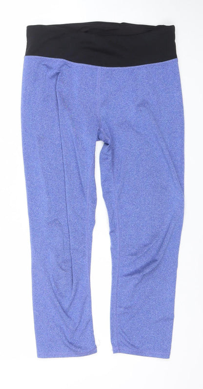 RBX Women's Blue Stretch Leggings Size M Moisture Wicking Activewear