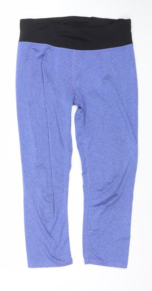 RBX Women's Blue Stretch Leggings Size M Moisture Wicking Activewear