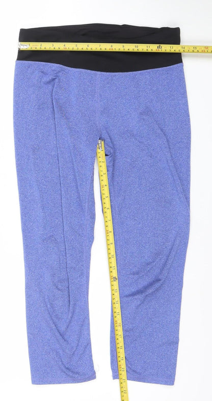 RBX Women's Blue Stretch Leggings Size M Moisture Wicking Activewear