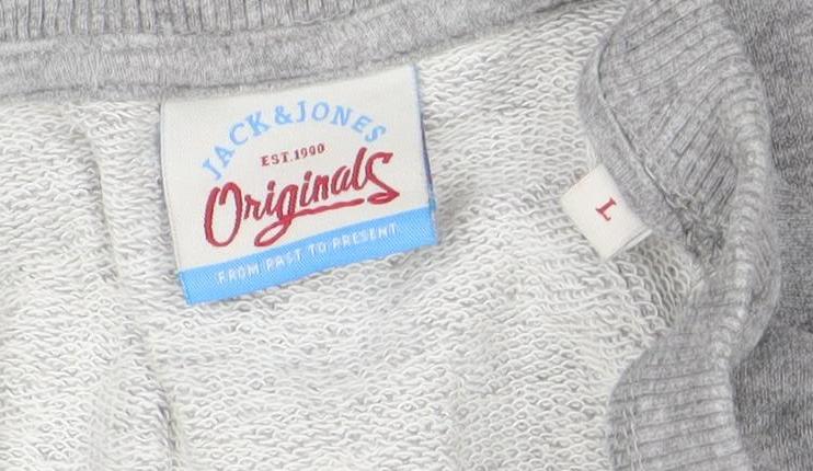 Mens UK Size L JACK & JONES Grey Pullover Sweatshirt