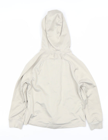 Nike Boys Beige FC Barcelona Full Zip Hoodie Size Small Dri-FIT Sportswear