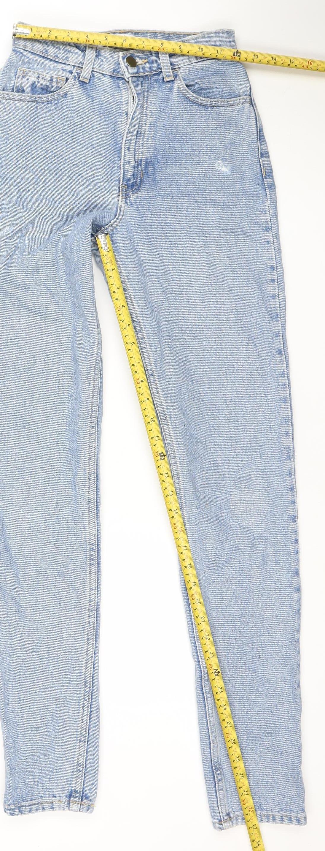 American Apparel Women’s Blue High Rise Mom Jeans Size 24 Cotton Denim