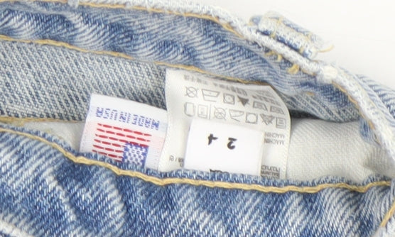 American Apparel Women’s Blue High Rise Mom Jeans Size 24 Cotton Denim