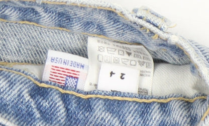 American Apparel Women’s Blue High Rise Mom Jeans Size 24 Cotton Denim