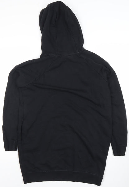 Nike Womens Black XS Pullover Hoodie Dress Cotton Blend Casual