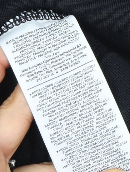 Nike Womens Black XS Pullover Hoodie Dress Cotton Blend Casual