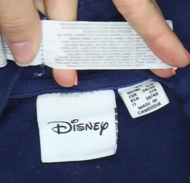 Disney Women’s Navy Blue Eeyore Sweatshirt Size XS Pullover Cotton Blend