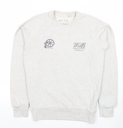 Mens UK Size S Jack Wills Grey Pullover Sweatshirt