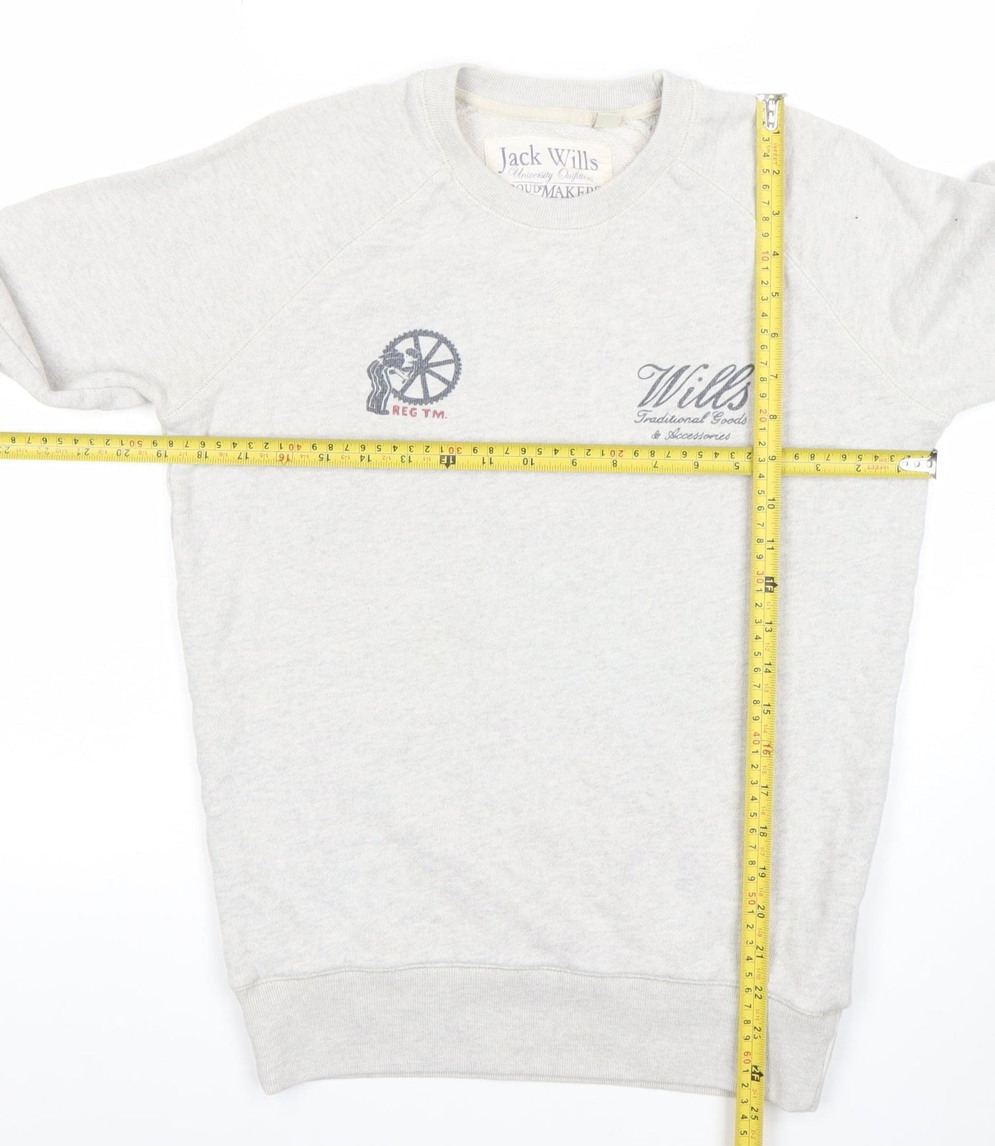 Mens UK Size S Jack Wills Grey Pullover Sweatshirt