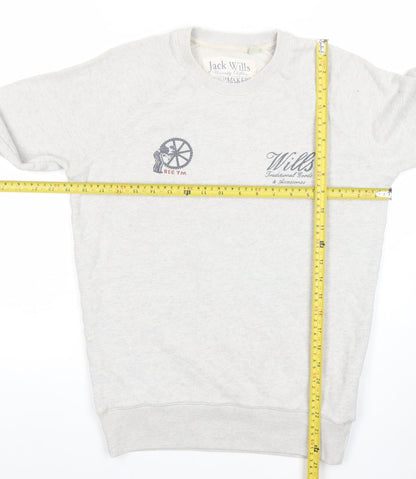 Mens UK Size S Jack Wills Grey Pullover Sweatshirt