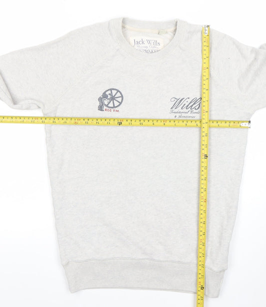 Mens UK Size S Jack Wills Grey Pullover Sweatshirt
